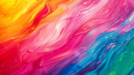 Abstract Colorful Swirls of Paint