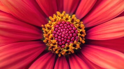 Vibrant Red Gazania Flower Close-Up: A Macro Photography Masterpiece