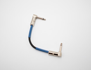 Guitar Cable on a White Background