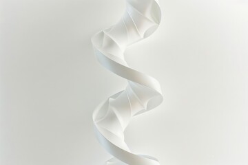 Serene depiction of a white helix in a tranquil setting