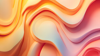 Fototapeta premium Abstract wavy orange and pink background.