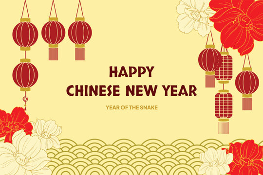 special chinese new year background template for social media