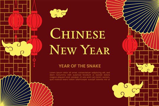 oriental banner background special chinese new year
