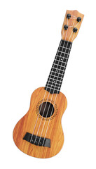 Fototapeta premium One ukulele isolated on white, top view. String musical instrument
