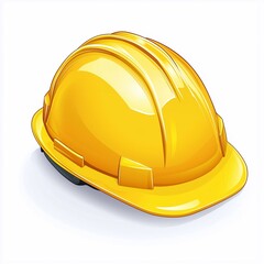 Fototapeta premium Hard hat design in bright yellow color for construction and safety