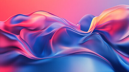 Obraz premium Blue and red vibrant dynamic abstract digital technology background. futuristic gradient light banner wallpaper, bright neon glow motion, wave flow effect, trendy smooth poster cover.