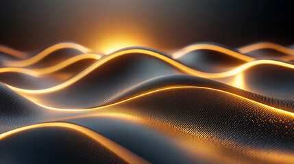 A single glowing line cutting through the darkness symbolizing progress, innovation, and the potential for success with a bright gold, silver, and white tone against a chaotic background
