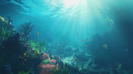 Underwater Coral Reef Scene