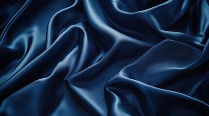 Obraz premium Blue Satin Fabric Texture