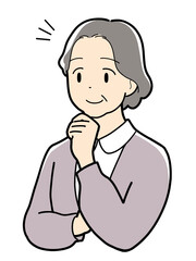 微笑むシニア女性