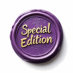 Purple Wax Seal with "Special Edition" Text and Golden Details