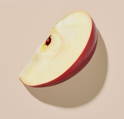 slice of red apple
