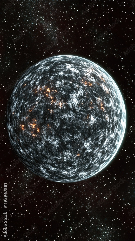 Poster exploring the surfaces of mesmerizing exoplanets in a distant galaxy