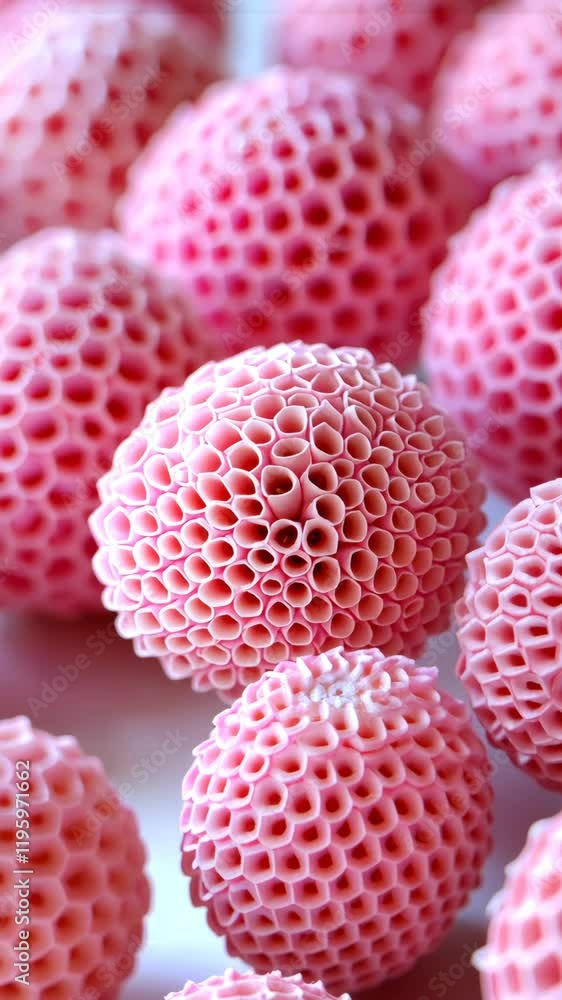 Aufkleber unique pink honeycomb patterns creating a stunning natural design in a close-up view