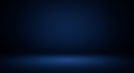 Fototapeta premium Dark Blue Studio Background, Gradient, Empty, Plain, Simple