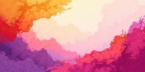 Obraz premium Abstract Colorful Swirls A Vibrant Huescape of Orange, Pink, and Purple Paint Textures