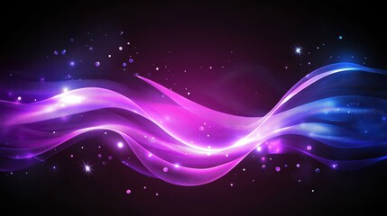 Obraz premium Abstract Glowing Purple And Blue Waves Design