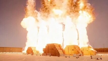 Military Missile Launch Demonstration at Testing Site Showcases Advanced Technology and Precision