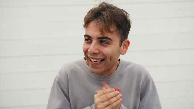 Guy Makes Mischievous Smile While Hatching Kinky Plan