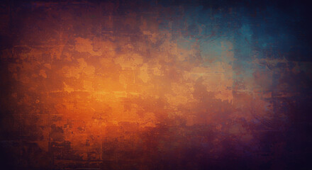 Abstract Grunge Texture Background with Warm and Cool Tones