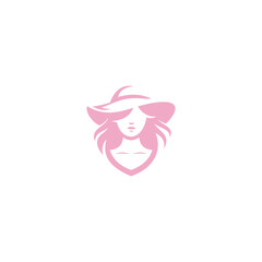 beauty woman logo template vector illustration