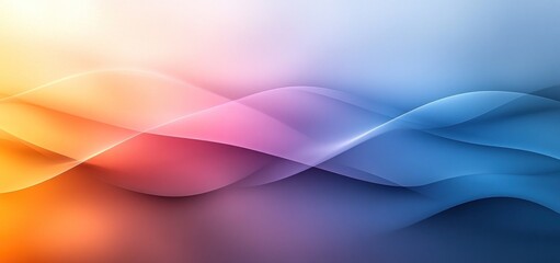 Abstract Colorful Waves: A Serene Digital Artwork
