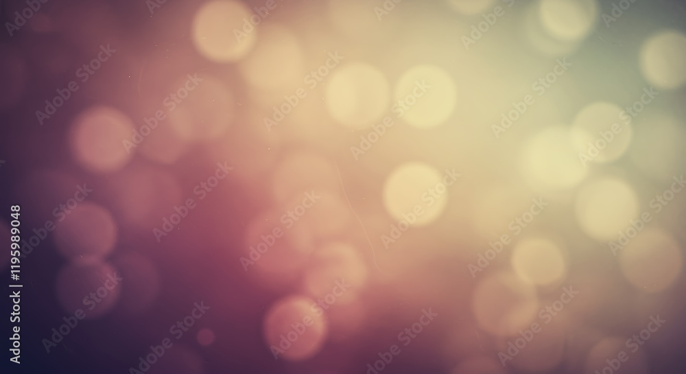 Poster abstract bokeh background with warm and cool tones
