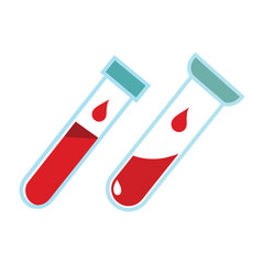 Blood test tube vector illustration