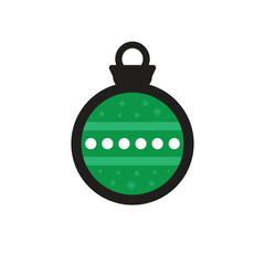 Green Jingle Bell Vector – Festive Christmas Decoration Illustration for Holiday Designs and Celebrations