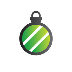 Green Jingle Bell Vector – Festive Christmas Decoration Illustration for Holiday Designs and Celebrations