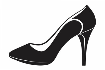  ladis shoes black silhouette white background