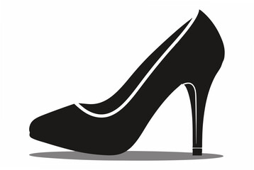  ladis shoes black silhouette white background