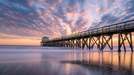 Fototapeta premium Sunrise Over the Pier