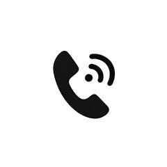 close up of a phone call icon with white background 