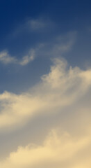 Obraz premium Serene Sunset Sky with Soft, Pastel Clouds