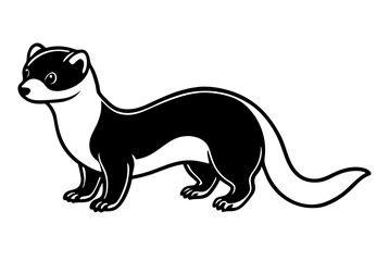 mink black silhouette white background