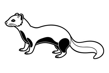 mink black silhouette white background