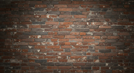 Rustic Red Brick Wall Texture Background - Grunge Brickwork Photography