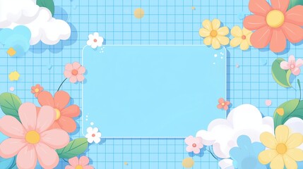 flower, frame, vector, card, floral, illustration, pattern, design,
