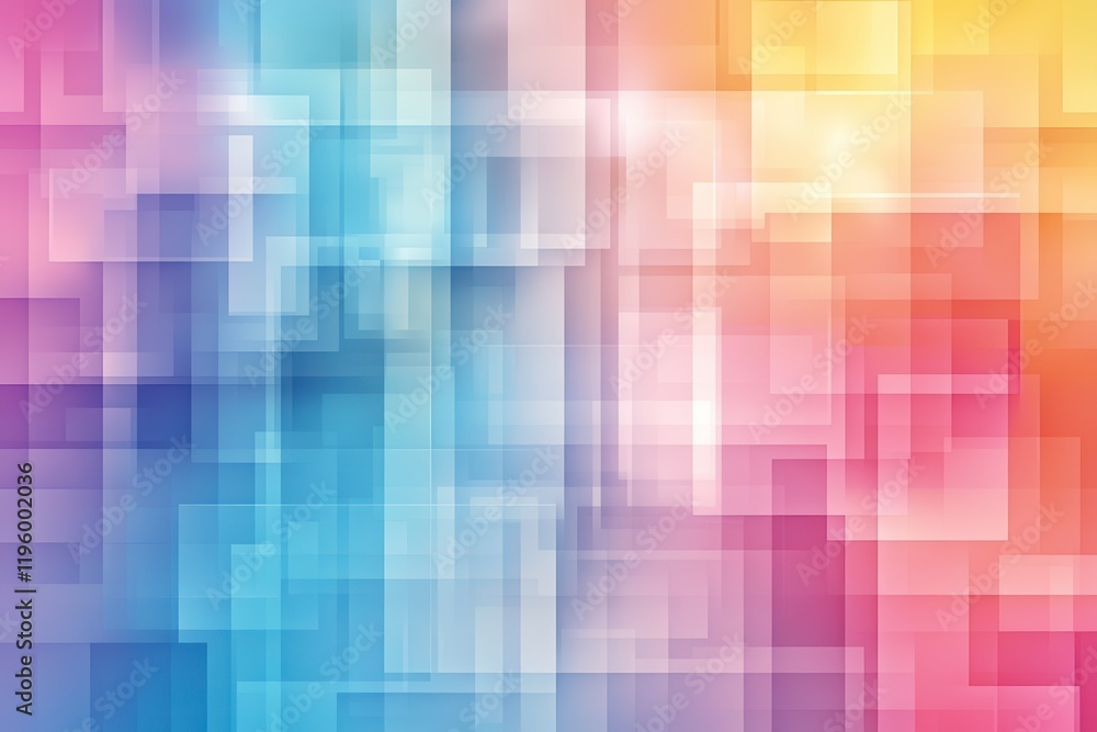 Poster trendy abstract geometric patterns in pastel colors for modern digital devices. generative ai