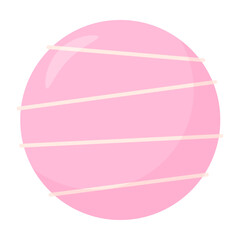 トリュフチョコレートのイラスト、バレンタインチョコのアイコン