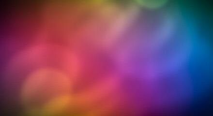Abstract Colorful Blurred Background with Rainbow Hues and Bokeh Lights