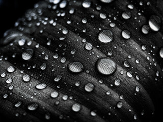 water drops on black