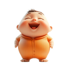 Joyful baby character digital art playful environment cartoon style whimsical concept for fun content