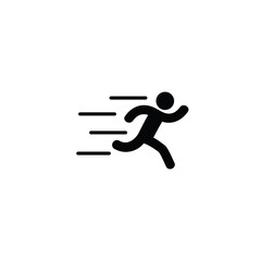 Run icon flat vector design