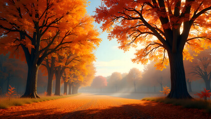 A Peaceful Escape into Nature's Autumn Canvas