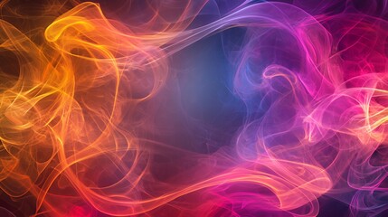 Obraz premium Abstract Colorful Smoke: A Symphony of Hues and Swirls