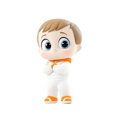 Cute animated character playful scene cartoon style bright colors front view child-friendly concept