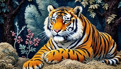 Jungle Tiger in Nature Setting