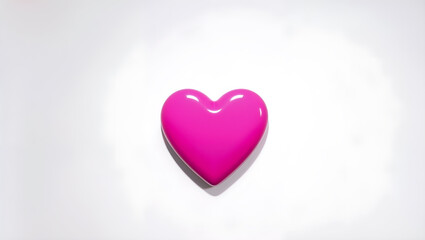 Obraz premium Bright pink heart icon, perfect for romantic or love-themed designs and creative projects. Generative AI
